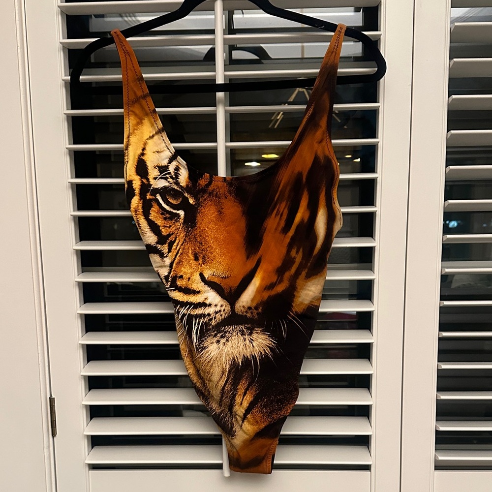 SKIMS Tiger Print Bodysuit